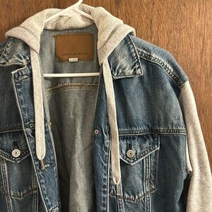 Womens Denim Sweatshirt Jacket